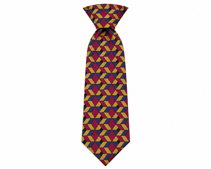 Cravatta Guen Alchimia Bordeaux Mosaico | Frida Ventitrè